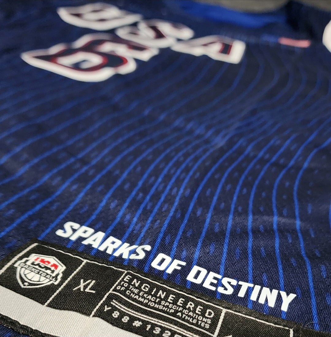 Jersey USA Basketball Juegos Olímpicos 2024 – #4 Curry Azul