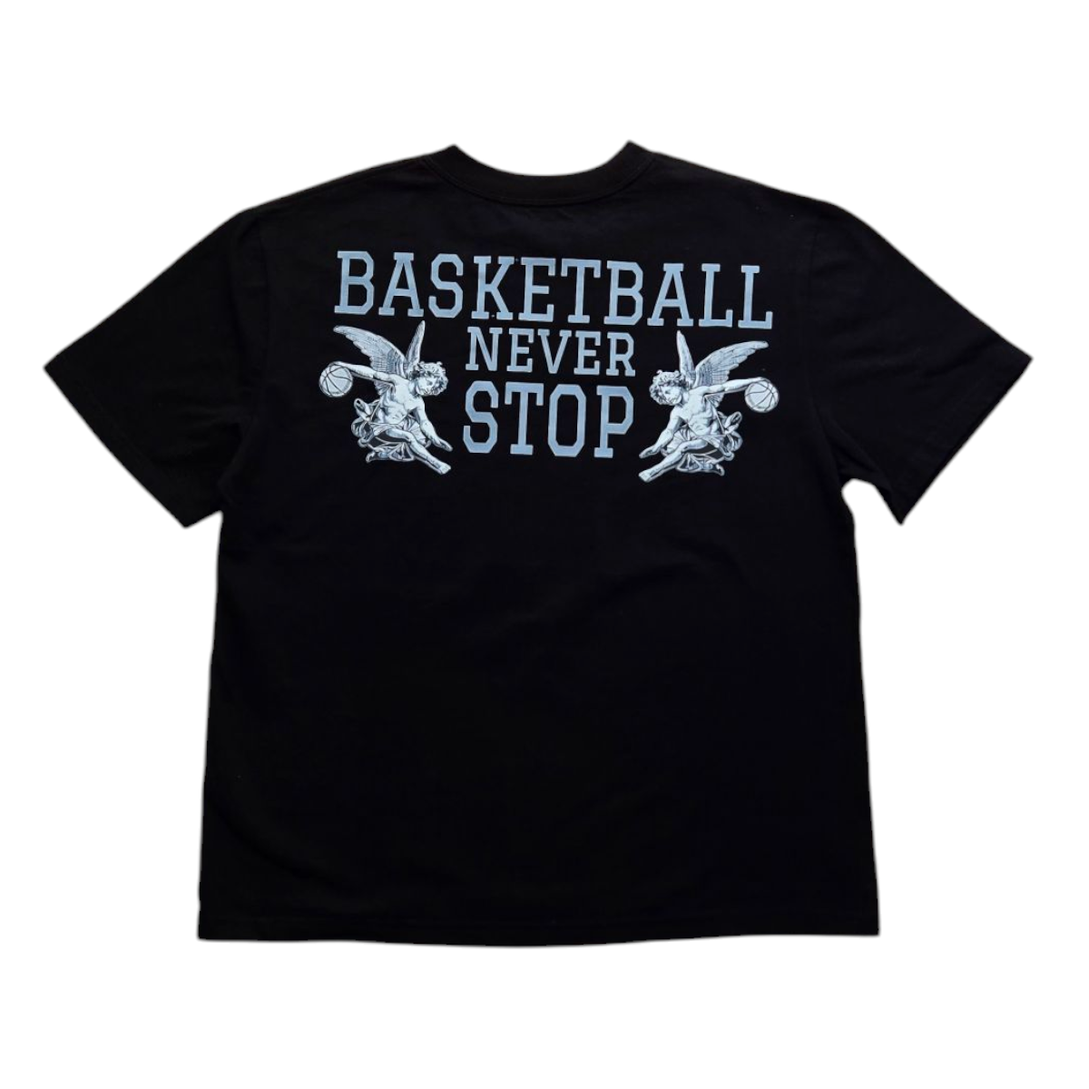 Playera Semi Oversize “Basketball Never Stop” – Drop 1 Diseño Exclusivo AlleyOop