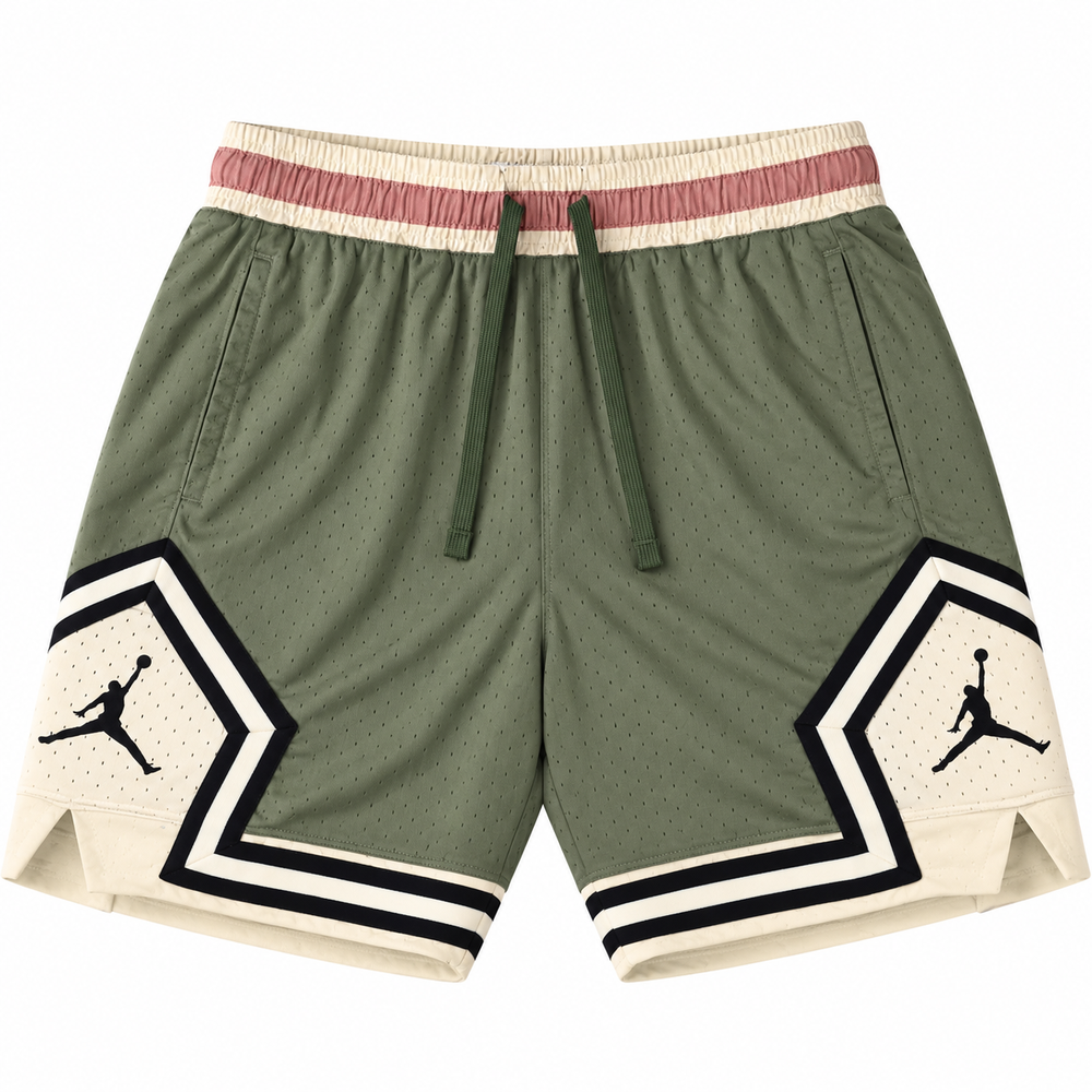 Short de Básquetbol Jorda Diamond – Verde Olivo Retro
