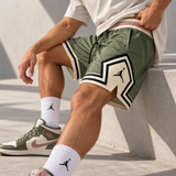 Short de Básquetbol Jorda Diamond – Verde Olivo Retro
