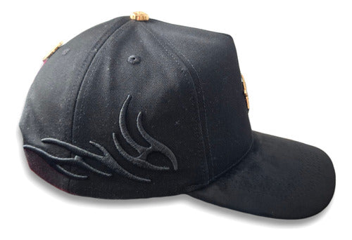 Gorra Bar B Star Gold Rose Diamante Black Oro Rosado