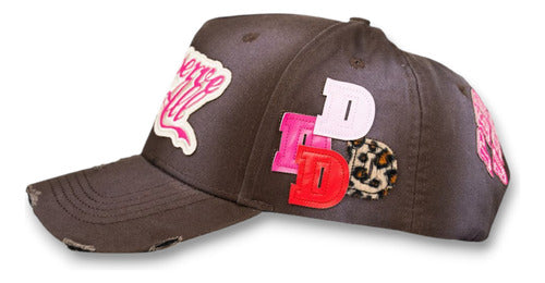 Gorra Dandy Hats Deserve It All Cafe Rosa Rasgada Drop