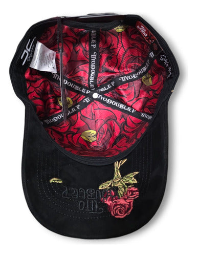 Gorra Jc Hats X Tito Double P Rosones Cristales Negro Dandy