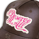 Gorra Dandy Hats Deserve It All Cafe Rosa Rasgada Drop