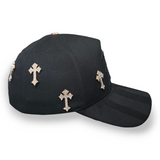 Gorra Bar B Chrome Cruces Diamantes Oro
