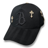 Gorra Bar B Chrome Cruces Diamantes Oro
