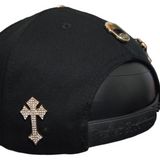 Gorra Bar B Chrome Cruces Diamantes Oro