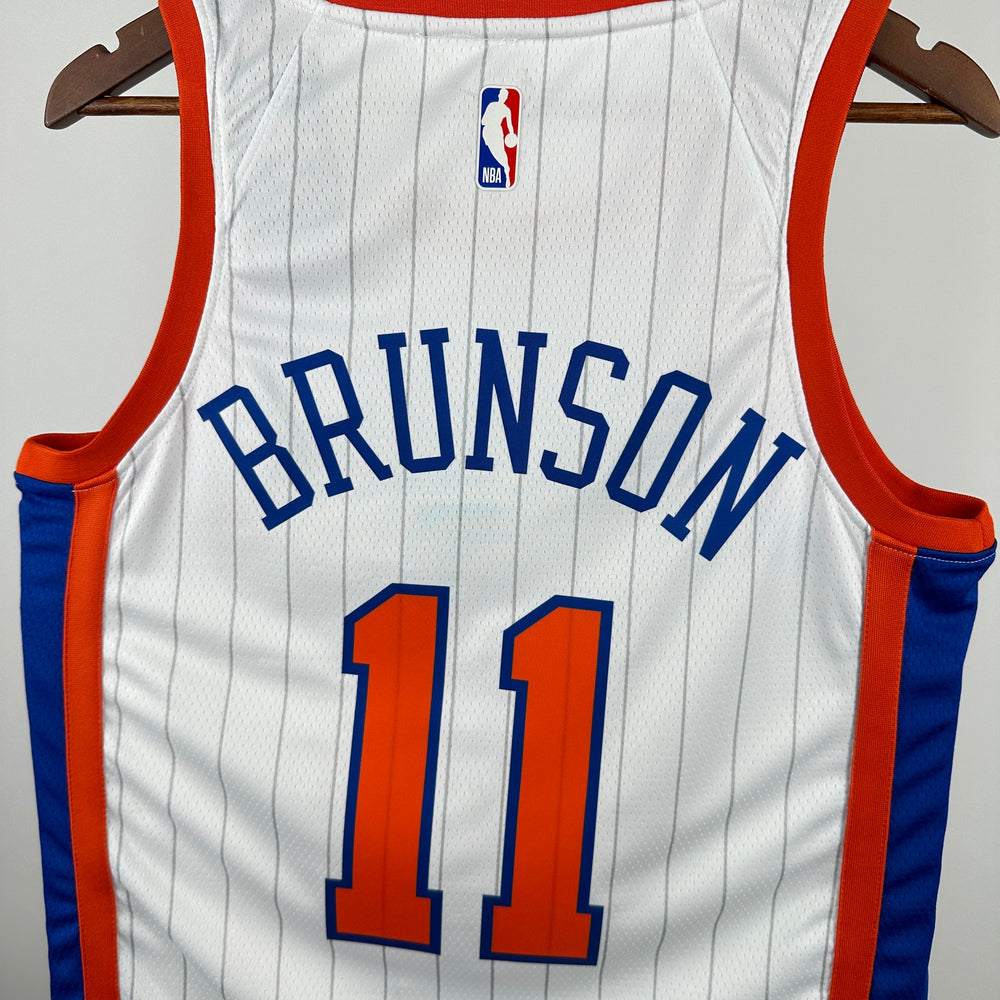 Jersey New York Knicks City Edition – Brunson #11 blanclo y Naranja 2024