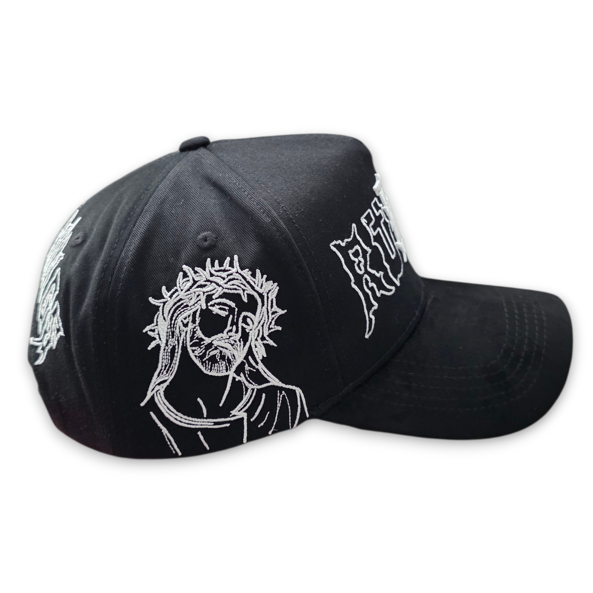 Gorra Rude Awakenings Jesus Christ Blanco Negro Cristo