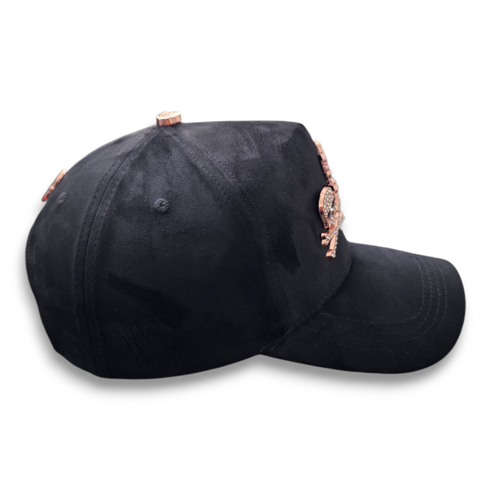 Gorra Diseño Bar Skull Oro Rosa Calaveras Diamantes