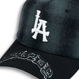 Gorra Diseño Dandy Hats La Plaid Negro Gris Pana Drop