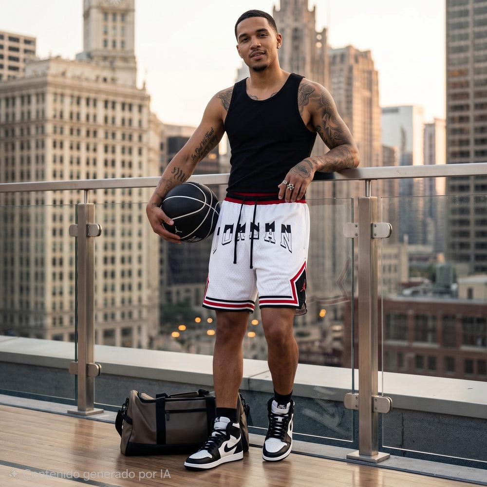 Shorts Diamond – MJ Heritage Edition Blanco Retro