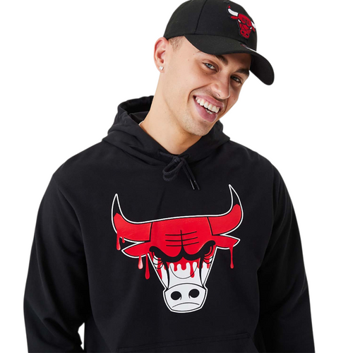 Hoodie Chicago Bulls Drip Logo – New Era OG Unisex (Black Edition)
