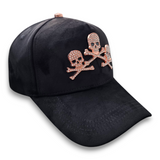 Gorra Diseño Bar Skull Oro Rosa Calaveras Diamantes