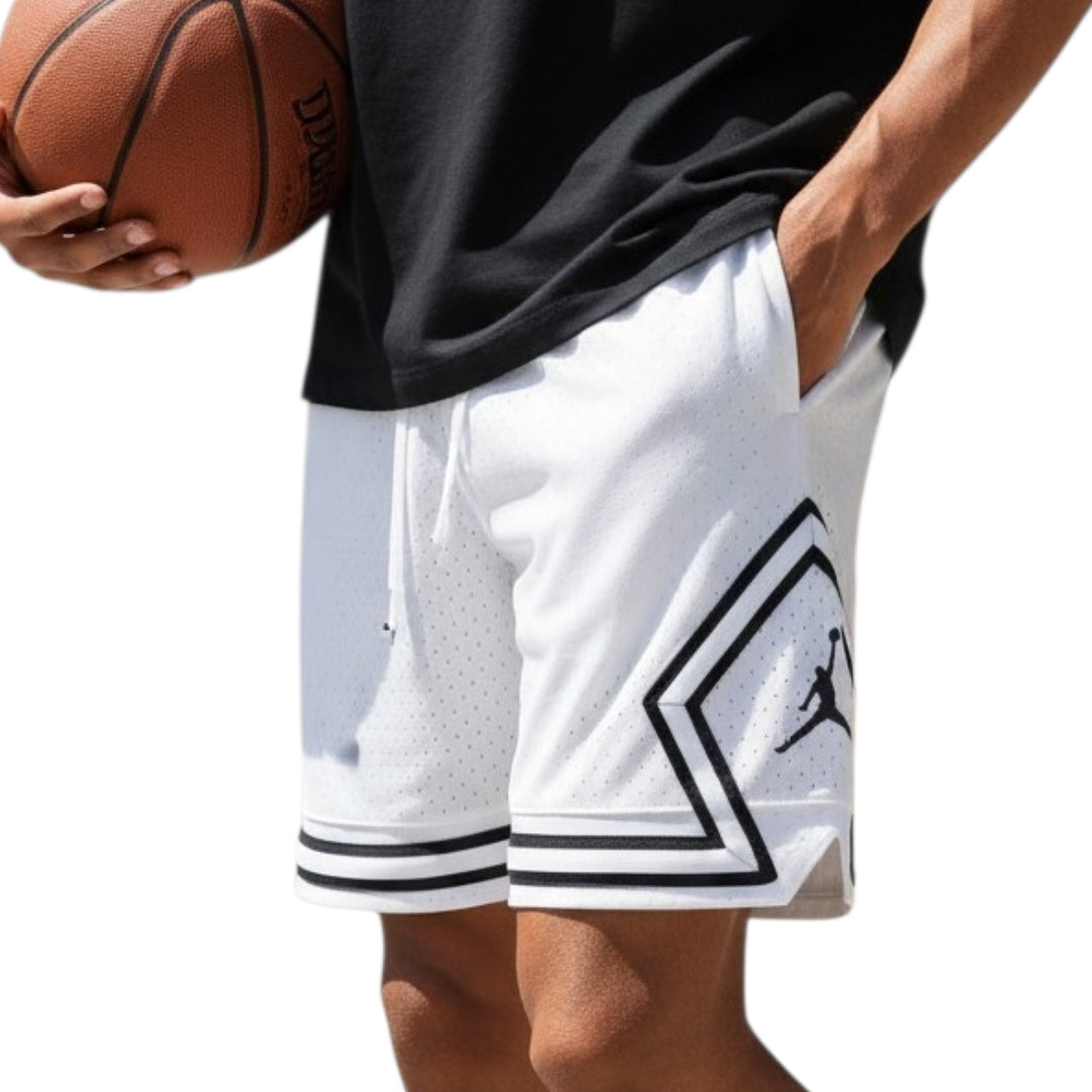 Shorts Diamond Basic  – MJ Sport Edition Blanco Negro