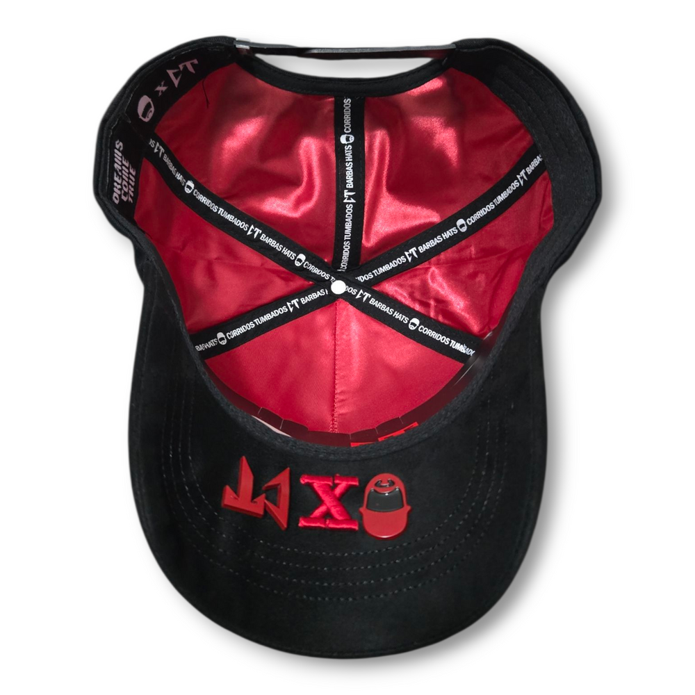 Gorra Diseño Barbas X Ct Murakami Rojo Cristales Negro