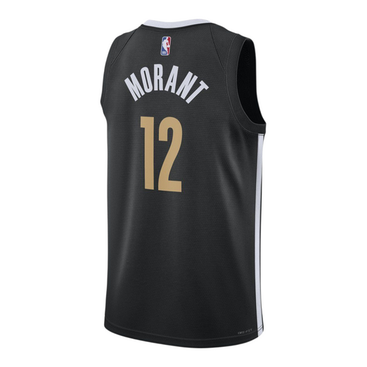 Jersey City Edition 2023 Memphis Grizzlies – Ja Morant #12 Negro