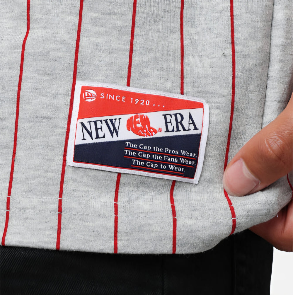 Playera Chicago Bulls Pinstripe Gris | New Era Heritage Edition