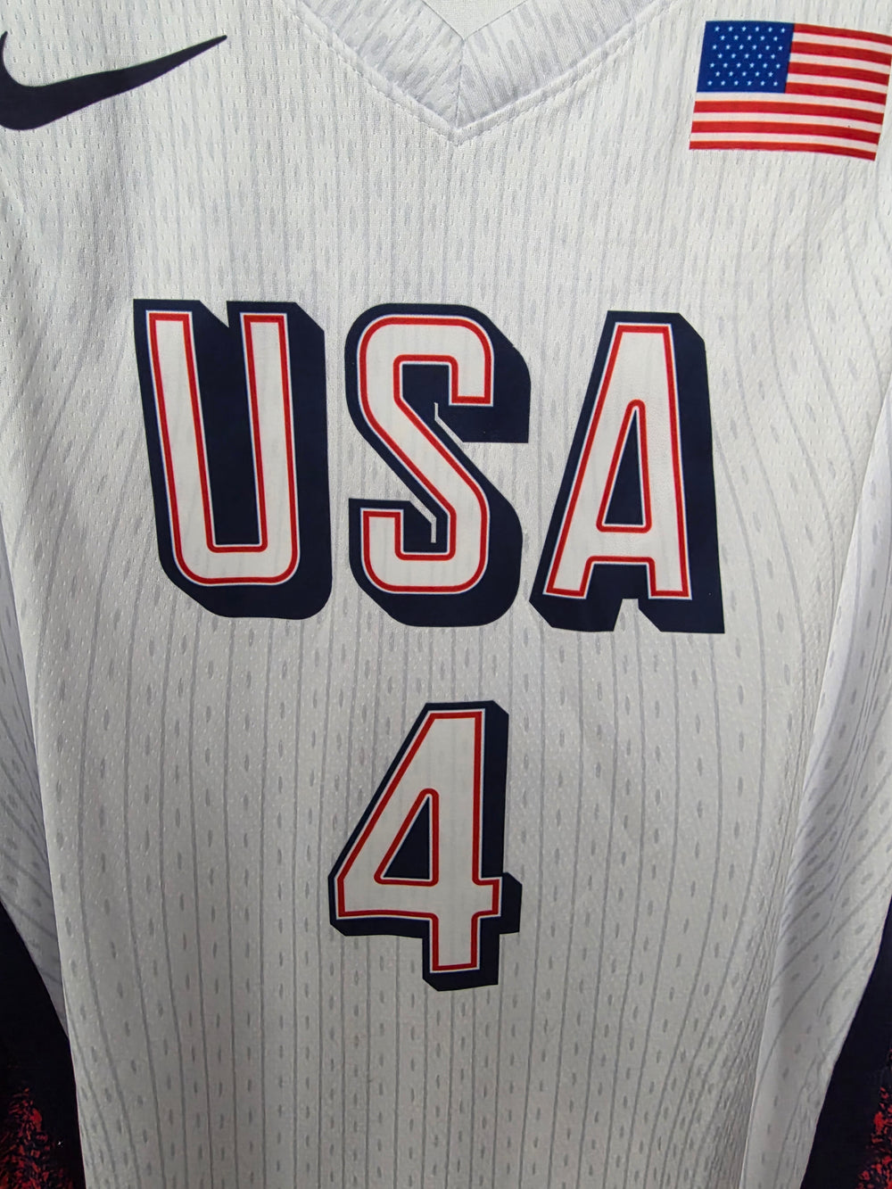 Jersey USA Basketball Juegos Olímpicos 2024 – #4 Curry Blanco