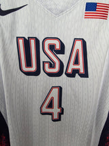 Jersey USA Basketball Juegos Olímpicos 2024 – #4 Curry Blanco