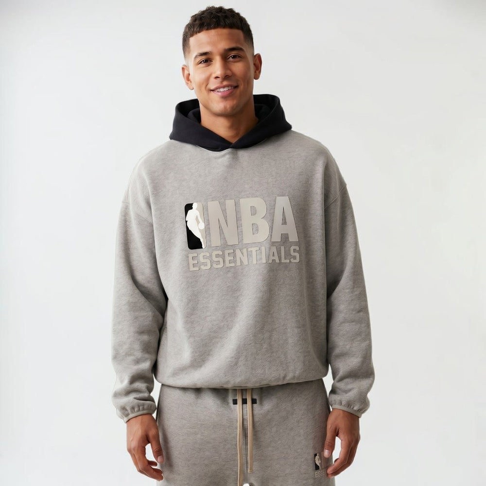Hoodie Fear Of God x NBA Essentials – Unisex Oversized (Gray Edition)