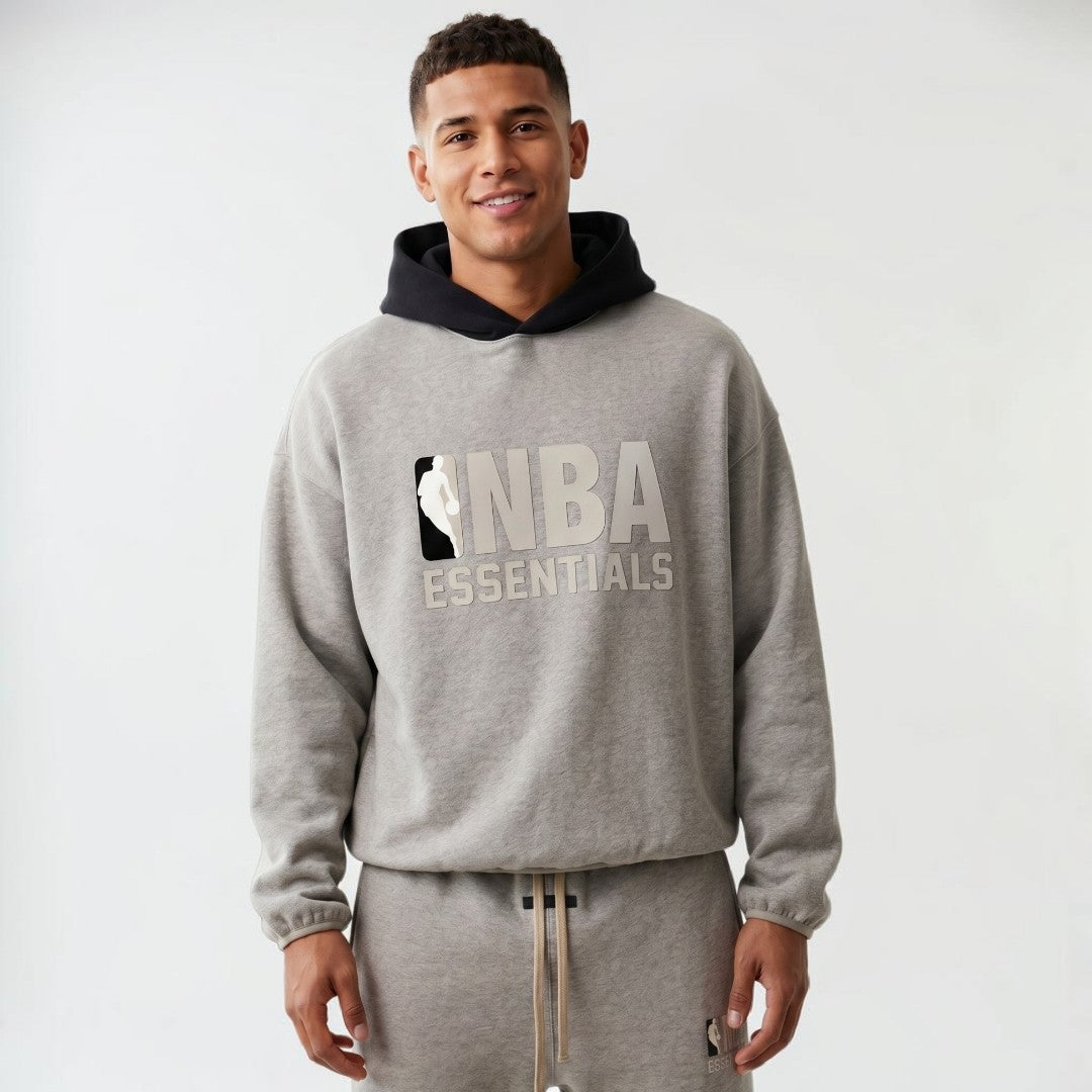 Hoodie Fear Of God x NBA Essentials – Unisex Oversized (Gray Edition)