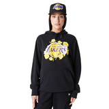 Hoodie Los Angeles Lakers Floral – Unisex New Era OG (Black Edition)