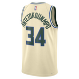 Jersey Milwaukee Bucks City Edition 2026 “Cream City” – Giannis Antetokounmpo #34