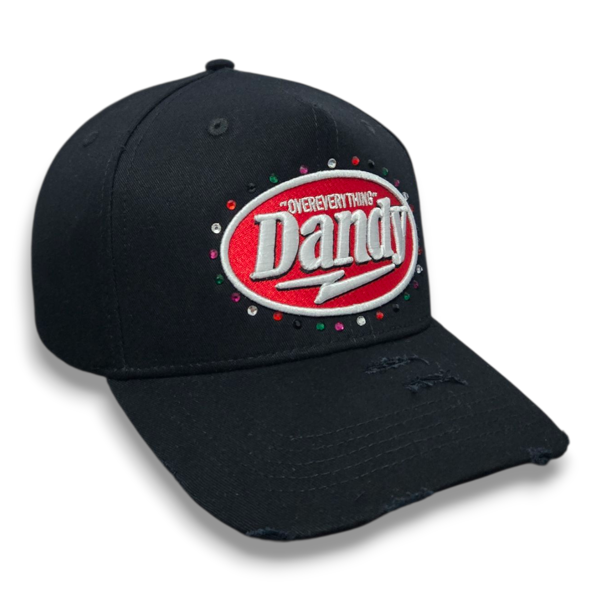 Gorra Diseño Dandy Hats Doe Negro Rojo Cristales Drop