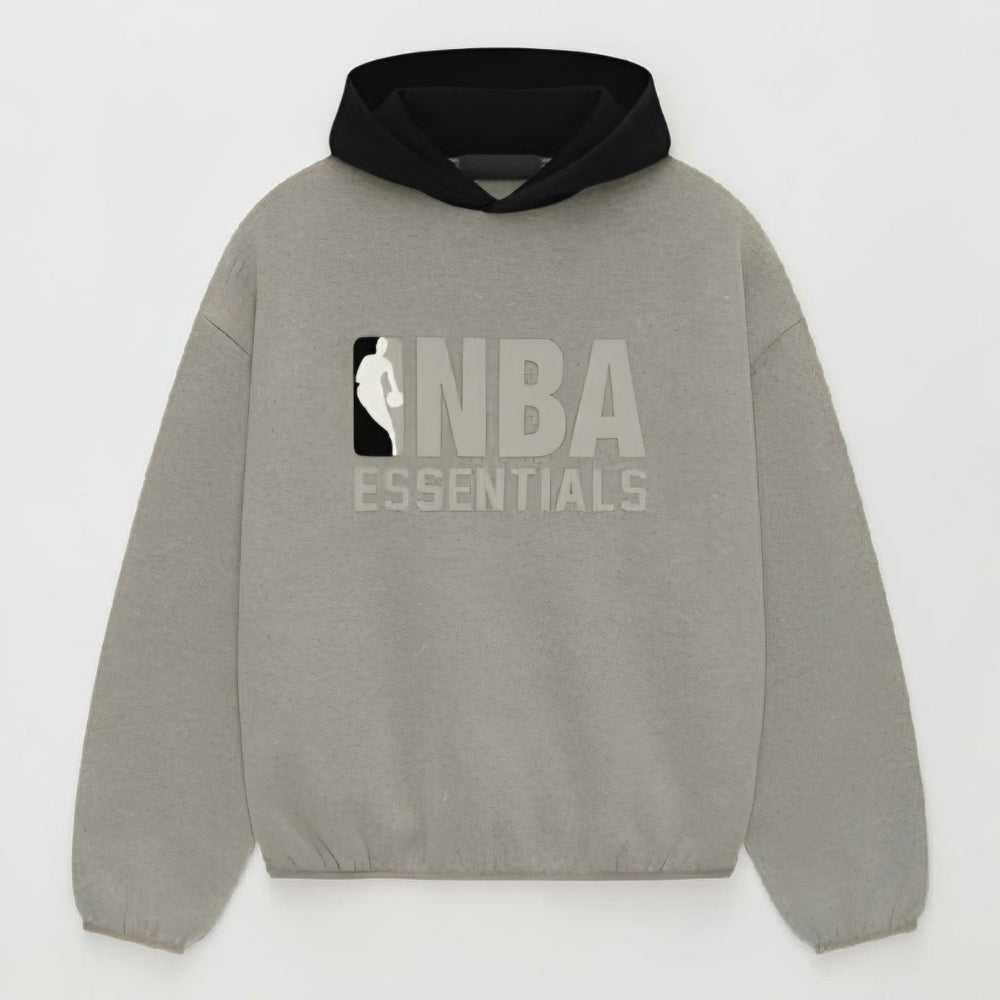 Hoodie Fear Of God x NBA Essentials – Unisex Oversized (Gray Edition)