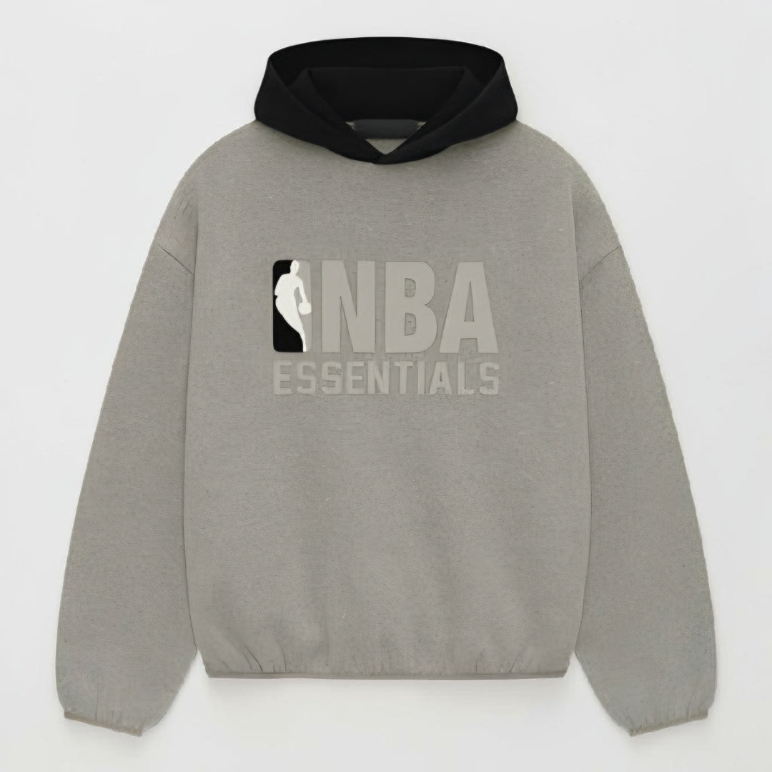 Hoodie Fear Of God x NBA Essentials – Unisex Oversized (Gray Edition)