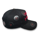 Gorra Diseño Barbas X Ct Murakami Rojo Cristales Negro