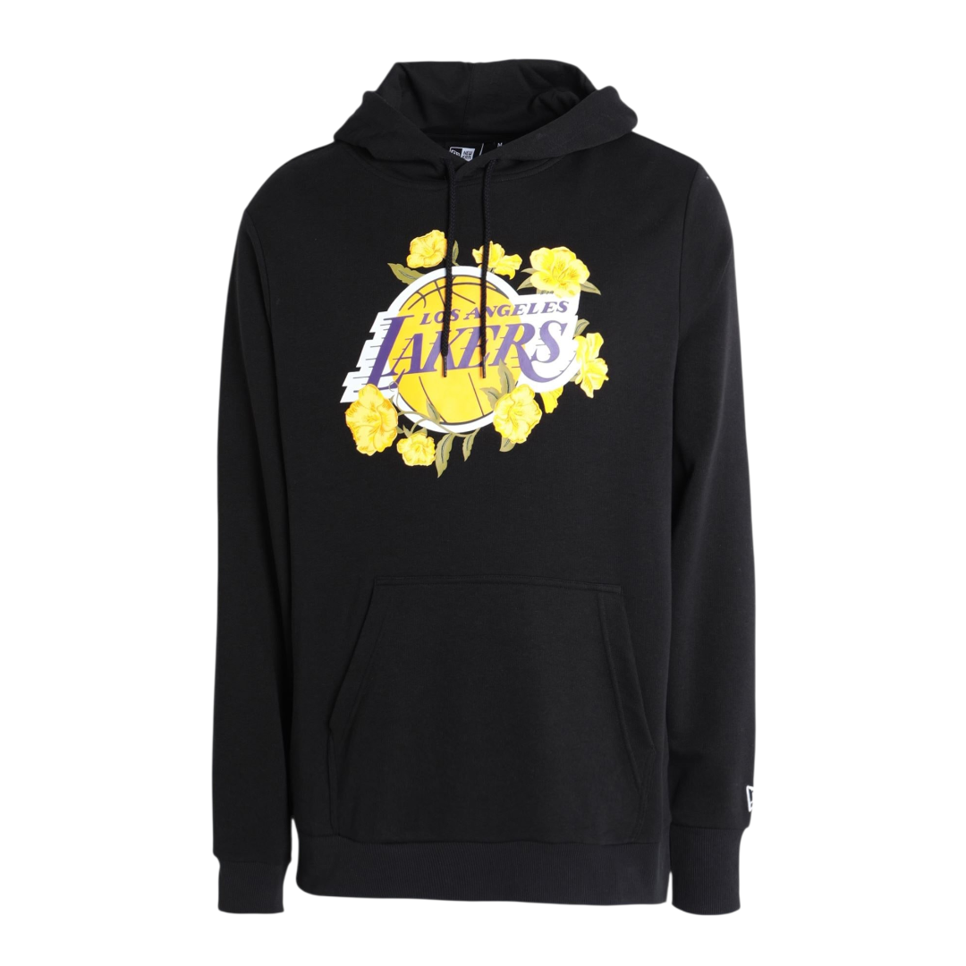 Hoodie Los Angeles Lakers Floral – Unisex New Era OG (Black Edition)