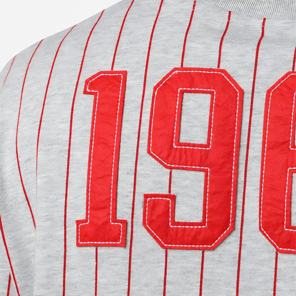 Playera Chicago Bulls Pinstripe Gris | New Era Heritage Edition