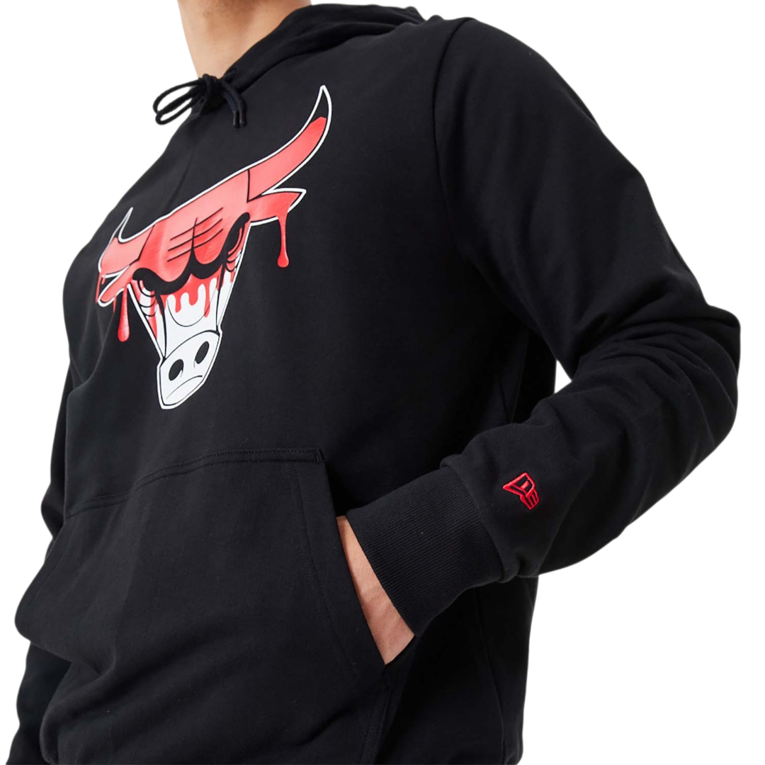 Hoodie Chicago Bulls Drip Logo – New Era OG Unisex (Black Edition)