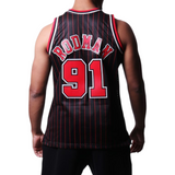 Jersey Clásico Chicago Bulls 1995-96 – Dennis Rodman #91 Negro