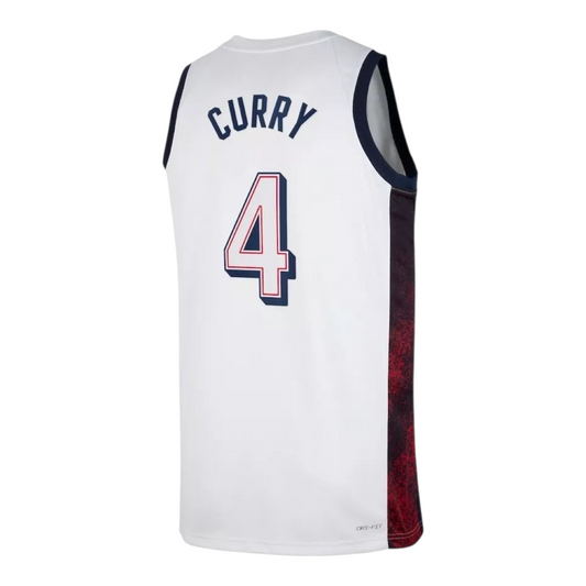 Jersey USA Basketball Juegos Olímpicos 2024 – #4 Curry Blanco