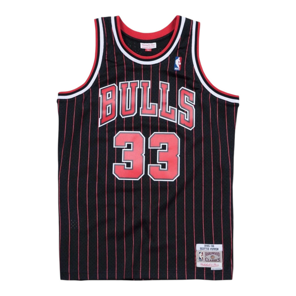 Jersey Clásico Chicago Bulls 1995-96 – Scottie Pippen #33 Negro