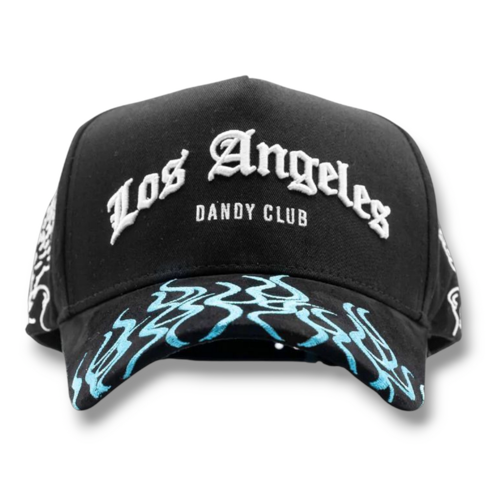 Gorra Diseño Dandy Hats Los Angeles Dandy Club Flamas Azules