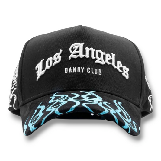 Gorra Diseño Dandy Hats Los Angeles Dandy Club Flamas Azules
