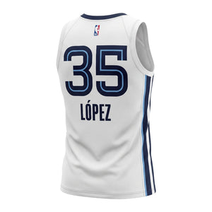 Jersey Memphis Grizzlies Association – Karim Lopez #35 Blanco
