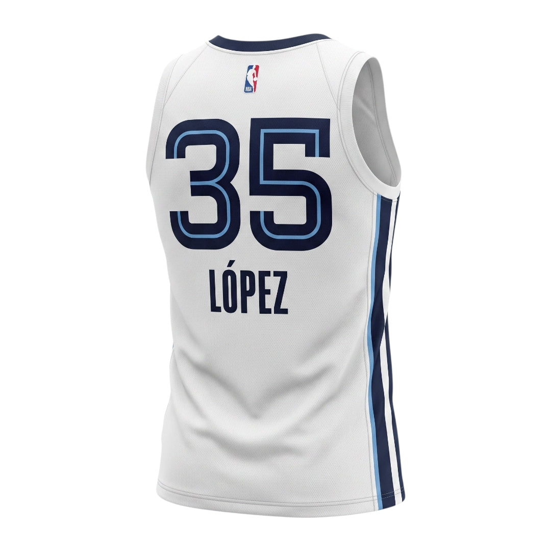 Jersey Memphis Grizzlies Association – Karim Lopez #35 Blanco