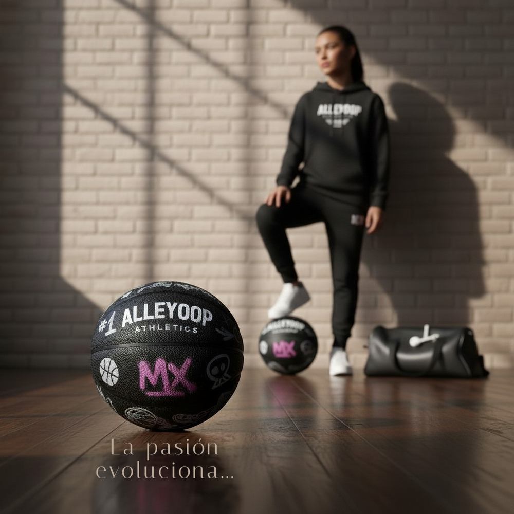 Balón Femenil Basquetbol Piel Sintética Pasión Mexa AlleyOop #6