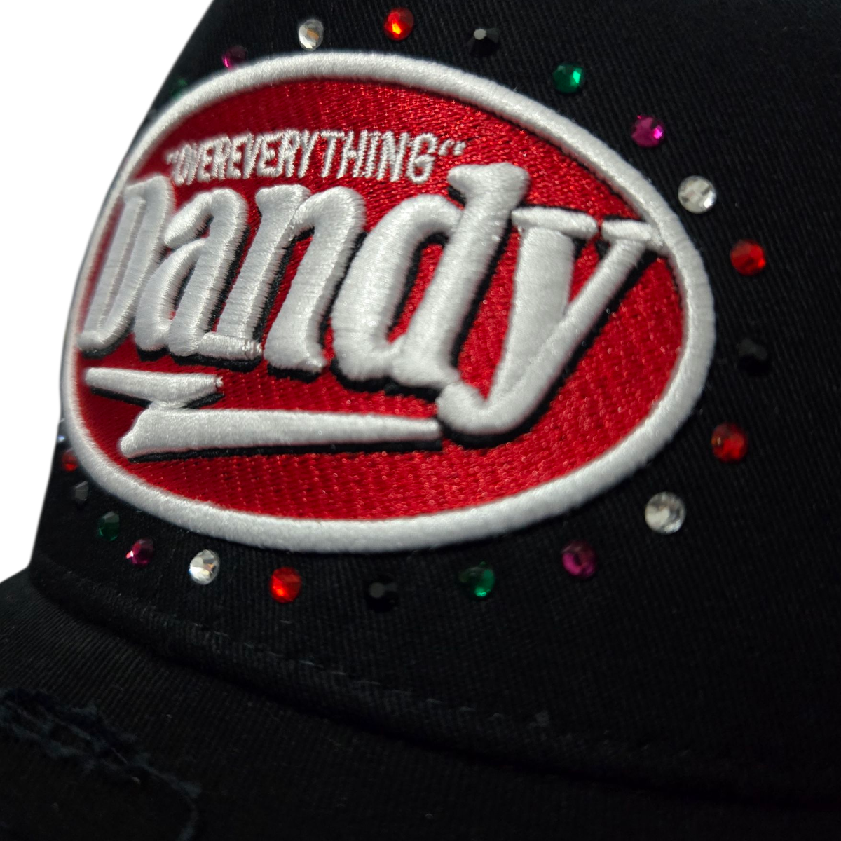 Gorra Diseño Dandy Hats Doe Negro Rojo Cristales Drop