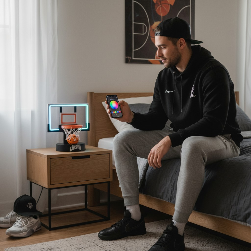 Alleyoop HoopLight 2.0 RGB – Lámpara de Tablero de Básquet