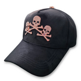 Gorra Diseño Bar Skull Oro Rosa Calaveras Diamantes