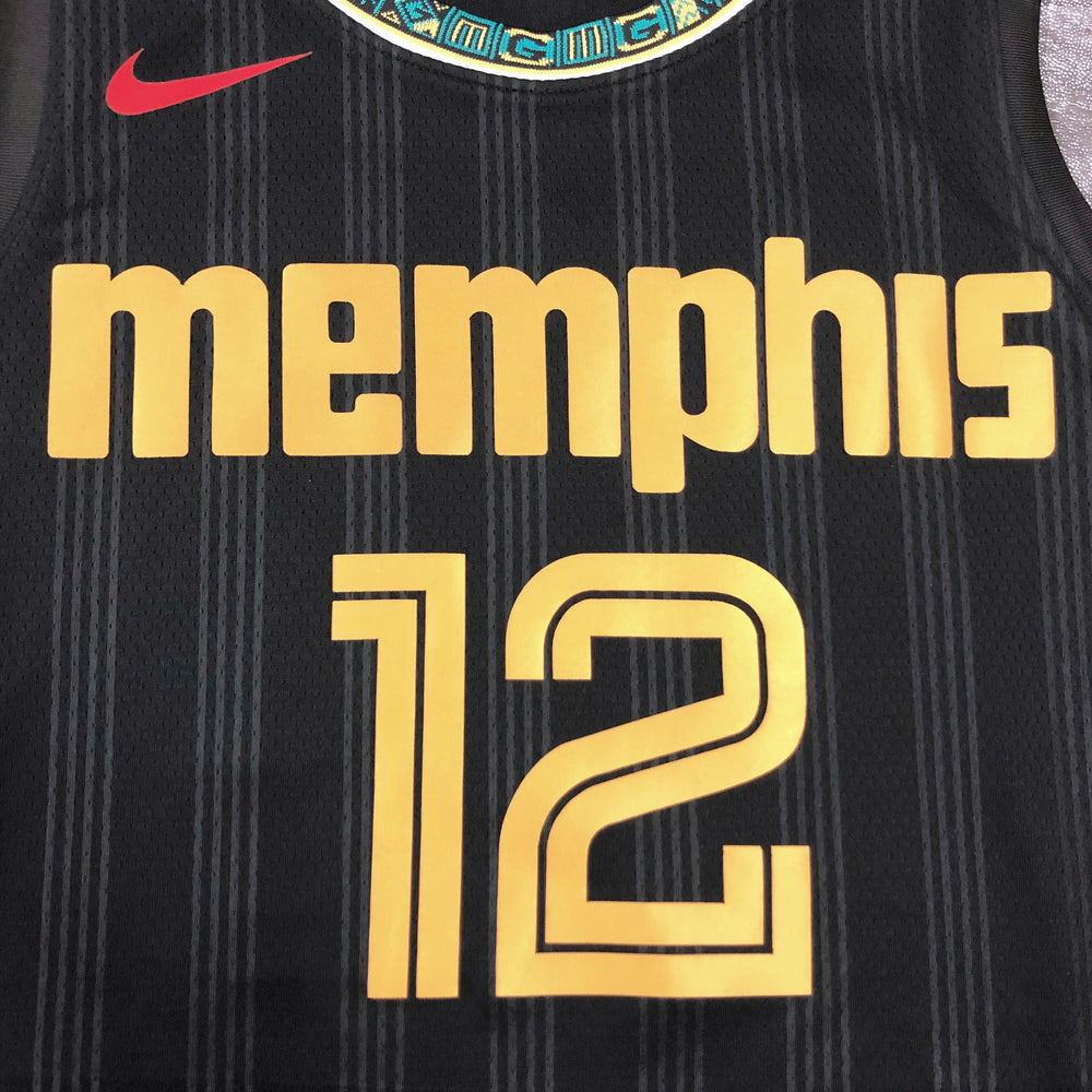 Jersey City Edition 2022 Memphis Grizzlies – Ja Morant #12 Negro