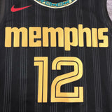 Jersey City Edition 2022 Memphis Grizzlies – Ja Morant #12 Negro