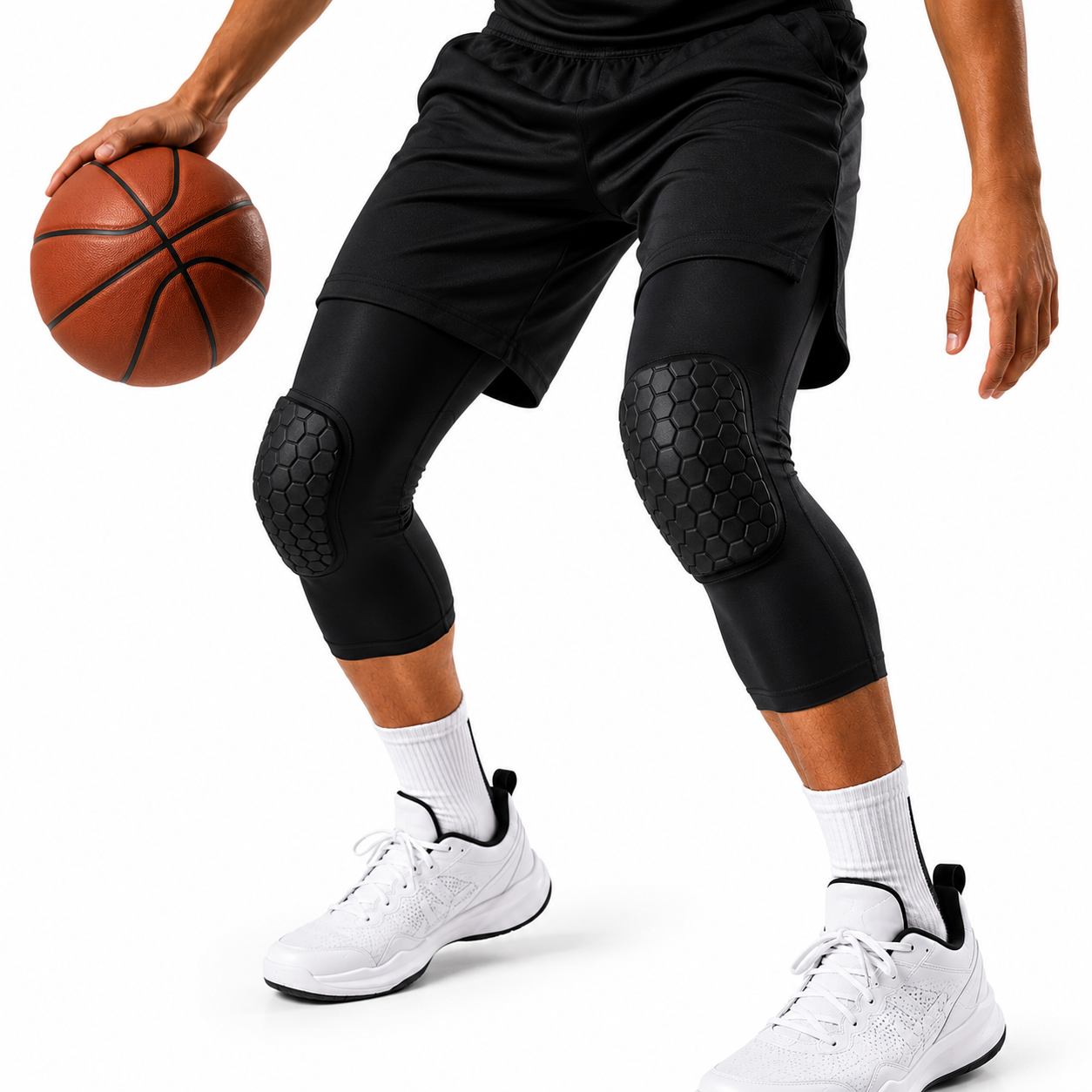 Licra Basketball Pro | Protección Hexagonal para Rodillas