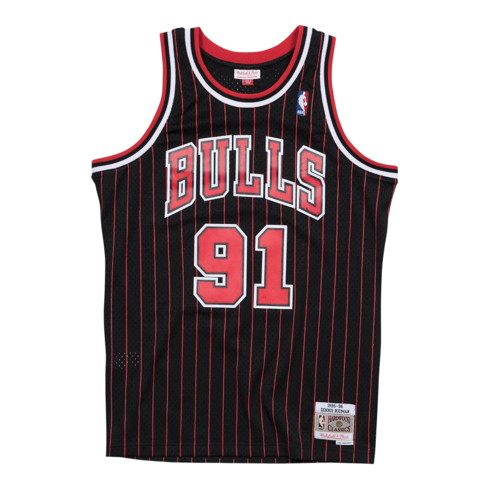 Jersey Clásico Chicago Bulls 1995-96 – Dennis Rodman #91 Negro